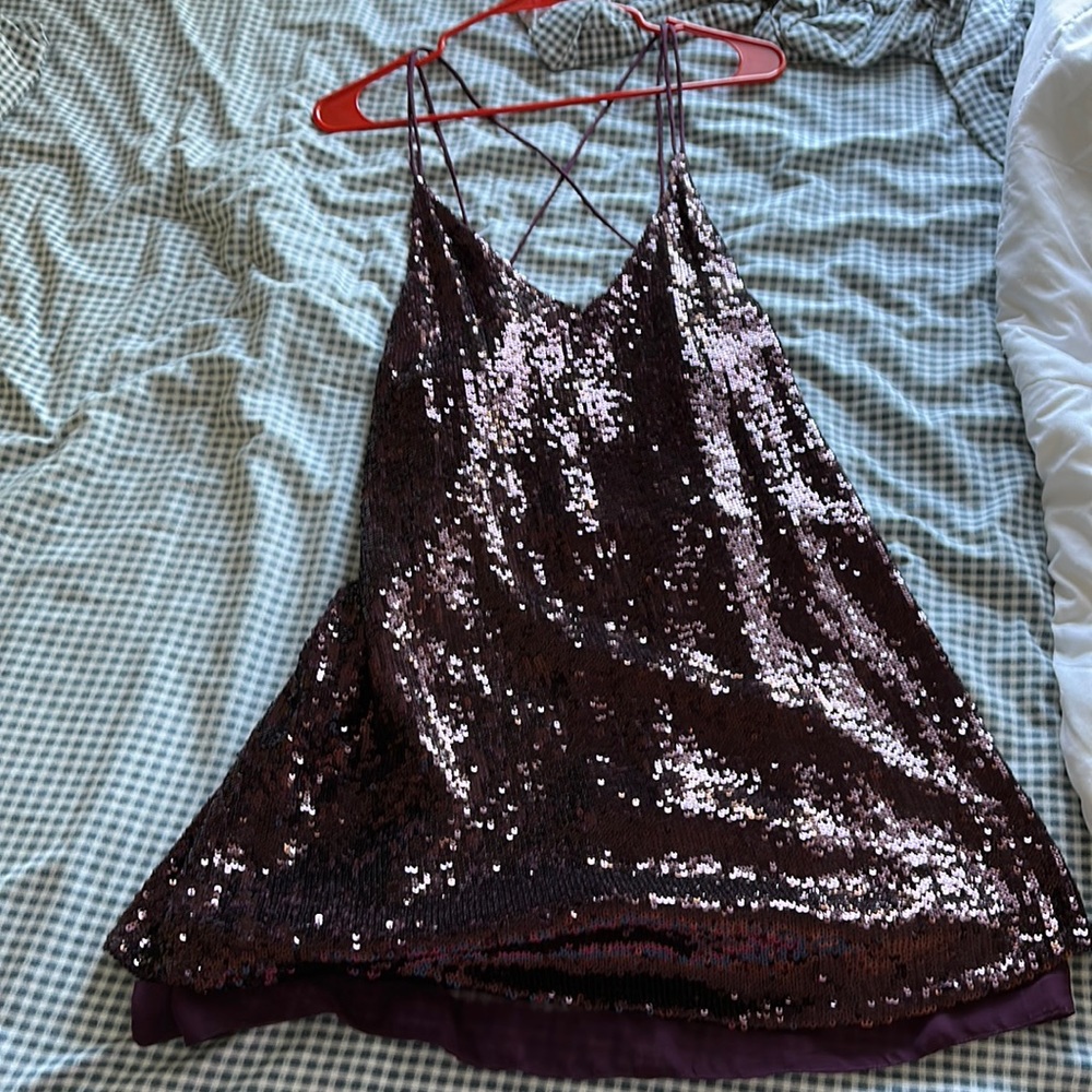 Nwot free people sequin dress size large.